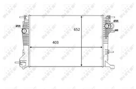 Радіатор охолодження Renault Scenic III 1.9dCi/2.0 09-16 NRF 58488