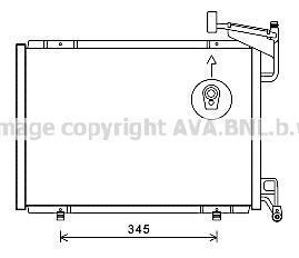 AVA FORD Радіатор кондиціонера (конденсатор) B-MAX 1.0 12-, FIESTA VI 1.0 12-, TRANSIT COURIER B460 1.0 14- AVA AVA COOLING FD5592