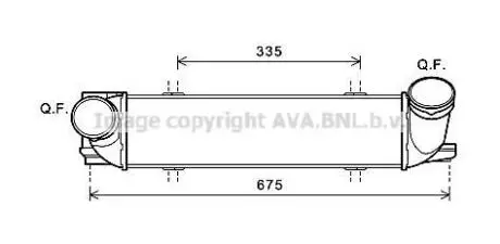 AVA BMW Інтеркулер 1 Купе (E82) 07-, 3 (E90) 06-, 3 Touring (E91) 06-, 3 Купе (E92) 07- AVA AVA COOLING BW4438