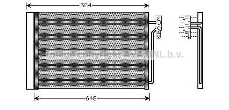 AVA LAND ROVER Радіатор кондиціонера (конденсатор) Range Rover III 3.0d/4.4 02- AVA AVA COOLING AUA5182D