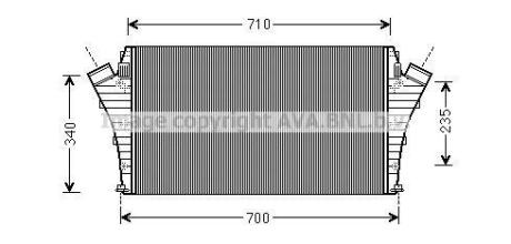 AVA OPEL Інтеркулер Signum, Vectra C 1.9CDTI, Fiat, Cadillac, Saab 9-3 AVA AVA COOLING OLA4491