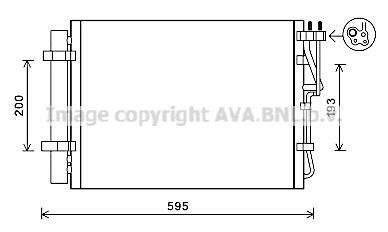 AVA HYUNDAI Радіатор кондиціонера (конденсатор) ix20 1.4, 1.6 10-, KIA AVA AVA COOLING KA5198D