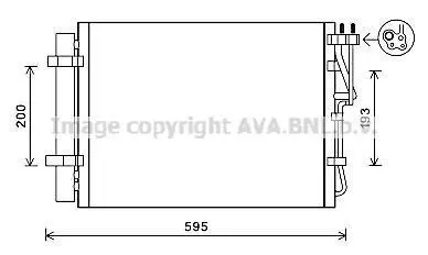AVA HYUNDAI Радіатор кондиціонера (конденсатор) ix20 1.4, 1.6 10-, KIA AVA AVA COOLING KA5198D