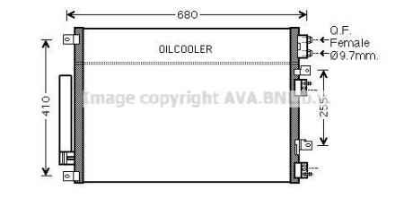 AVA CHRYSLER Радіатор кондиціонера (конденсатор) з осушувачем 300C 04- AVA AVA COOLING CR5093D (фото 1)