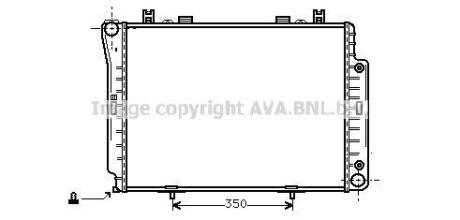 AVA DB Радіатор сист. охолодження двигуна S-Class W140 3.0/3.5TD 93- AVA AVA COOLING MSA2144 (фото 1)