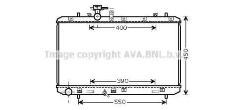 AVA SUZUKI Радіатор системи охолодження двигуна SX4 1.6 06-, FIAT AVA AVA COOLING SZA2084