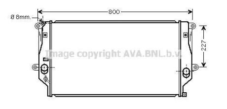 AVA TOYOTA Радіатор системи охолодження двигуна RAV 4 III 2.2 05- AVA AVA COOLING TO2401 (фото 1)