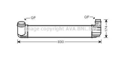AVA RENAULT Інтеркулер Grand Scenic III, Megane III 2.0dCi 09- AVA AVA COOLING RTA4413