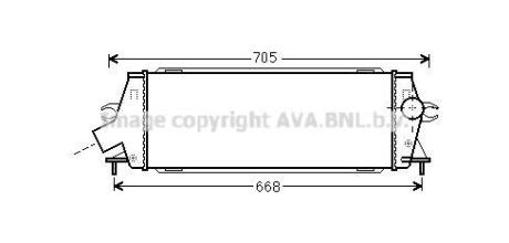 AVA RENAULT Інтеркулер Trafic II 2.0/2.5dCi 01-, Opel Vivaro AVA AVA COOLING RTA4456 (фото 1)