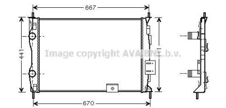 AVA NISSAN Радіатор сист. охолодження двиг. QASHQAI 2.0I 07- AVA AVA COOLING DNA2279 (фото 1)