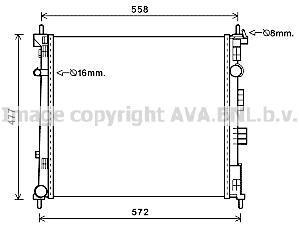 AVA NISSAN Радіатор охолодження EVALIA 1.5 10-, NV200 1.5 10- AVA AVA COOLING DN2407 (фото 1)