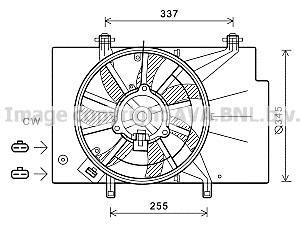 AVA FORD Вентилятор радіатора B-Max, Fiesta VI 1.25/1.6 08- AVA AVA COOLING FD7559