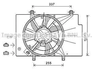 AVA FORD Вентилятор радіатора B-Max, Fiesta VI 1.25/1.6 08- AVA AVA COOLING FD7559