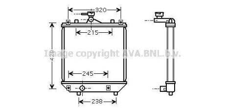 AVA OPEL Радіатор сист. охолодження двиг. AGILA 1.0-1.2 AVA AVA COOLING SZA2064 (фото 1)
