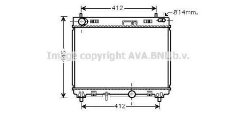 AVA TOYOTA Радіатор охолодження Yaris 1.4 D-4D 05- AVA AVA COOLING TO2358