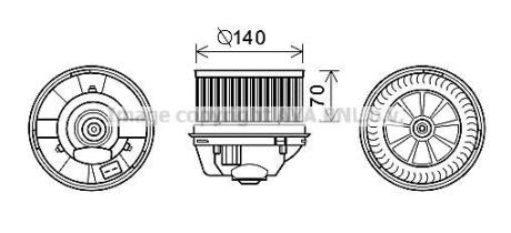 AVA FORD Вентилятор салона C-Max, Focus II 03- AVA AVA COOLING FD8496