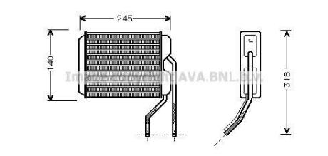 AVA DAEWOO радіатор опалення Nexia, Espero AVA AVA COOLING DWA6026