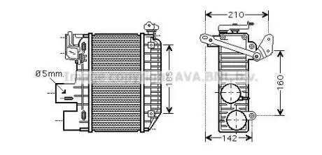 AVA TOYOTA Інтеркулер Avensis 2.0D-4D 99- AVA AVA COOLING TOA4365