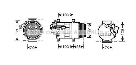 AVA DB Компресор кондиціонера W169, W245 AVA AVA COOLING MSAK404