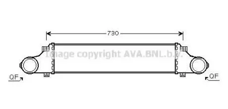 AVA DB Інтеркулер W211 200/220CDI 02- AVA AVA COOLING MS4410