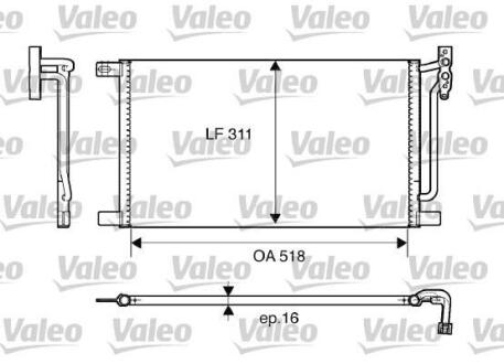 Радіатор кондиціонера BMW X3 (E83) 2.0-3.0 04-11 Valeo 817405