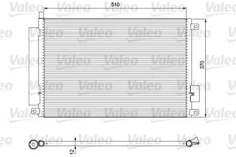 Радіатор кондиціонера FIAT 500/PANDA 0.9-1.3 09- Valeo 814155