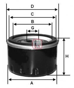 Фільтр масляний Case IH/Class/New Holland/Steyr (OE line) SOFIMA S 3480 R (фото 1)