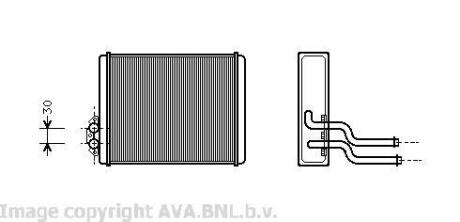 Теплообмінник, система опалення салону AVA AVA COOLING VOA6084