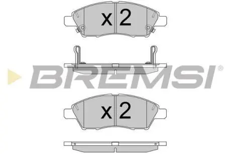 Гальмівні колодки перед. MICRA IV/NOTE/TIIDA 1.2-1.8 07- (AKEBONO) Bremsi BP3589