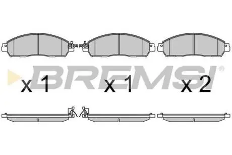 Гальмівні колодки перед. NAVARA NP300 2.3-2.5 dCi 14- (AKEBONO) Bremsi BP3721