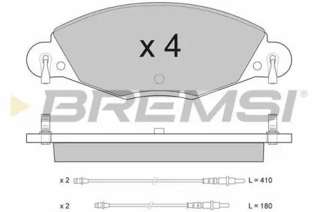 Гальмівні колодки перед. CITROEN C5 1.8-3.0 01-08 (BOSCH) Bremsi BP2937
