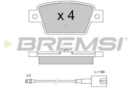 Гальмівні колодки зад. Alfa Romeo Mito/Fiat Bravo 99- Bremsi BP3511