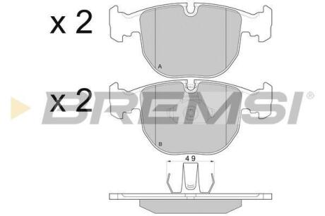 Гальмівні колодки пер. BMW 5(E39)/7(E38) 96-04 (ATE) Bremsi BP2774
