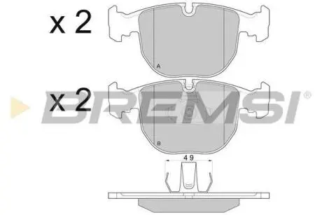 Гальмівні колодки пер. BMW 5(E39)/7(E38) 96-04 (ATE) Bremsi BP2774