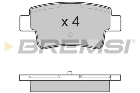 Гальмівні колодки перед. Opel Corsa 09-14 (BOSCH) Bremsi BP3228 (фото 1)