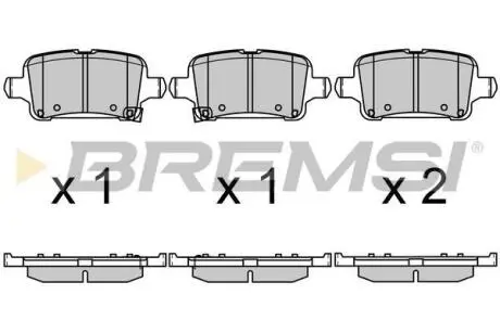 Гальмівні колодки зад. ASTRA 1.0-1.6 15-22 Bremsi BP3723