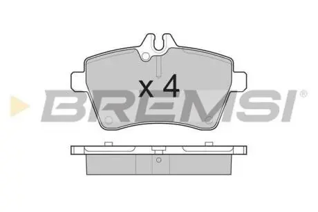 Гальмівні колодки пер. MB W169/W245 04-12 Bremsi BP3189