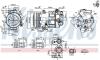 NISSENS CITROEN Компресор кондиціонера C4 II 2.0 09-, C5 III 2.0 08-, DS4 2.0 11-, PEUGEOT 890420 NISSENS 890420