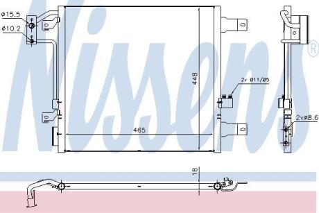 JEEP Радіатор кондиціонера (конденсатор) WRANGLER III 2.8, 3.6, 3.8 07- (автомат) NISSENS 940441