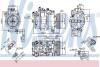 BMW Компресор кондиціонера 1 (E81) 06-, 3 (E90) 07-, 3 (E92) 06-, X1 (E84) 09- NISSENS 890070 (фото 1)
