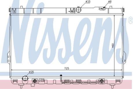 HYUNDAI Радіатор системи охолодження двигуна SANTA FE I 01- NISSENS 67036