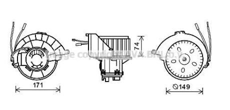 AVA OPEL Вентилятор салону Astra G/H 98- AVA AVA COOLING OL8627
