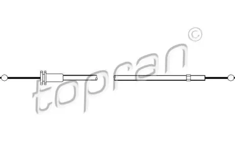 TOPRAN Трос кришки капота двигуна VW GOLF III 91-98 TOPRAN / HANS PRIES 103 148