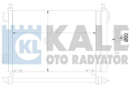 KALE NISSAN Радіатор кондиціонера (конденсер) MICRA IV (K13K, K13KK) 1.2 10- Kale Oto radyator 343170