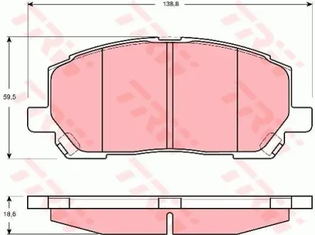 Колодки дискового тормоза TRW GDB3286