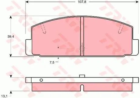 Колодки дискового тормоза TRW GDB1027