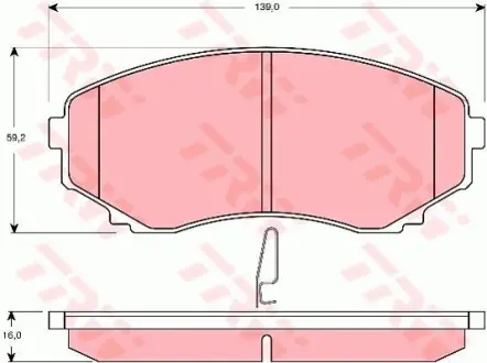 Колодки дискового тормоза TRW GDB3255