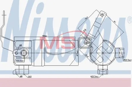 Осушитель радиатора кондиционера NISSENS 95552