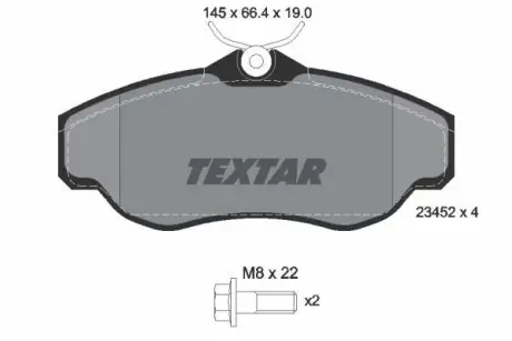 Колодки дискового тормоза TEXTAR 2345201