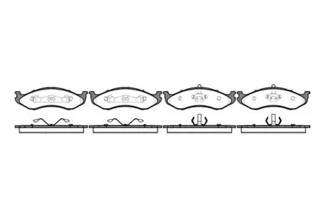 JEEP колодки гальмівні передні Cherokee,Grand Cherokee,Wrangler 2.1/2.5 90- REMSA 0467.20